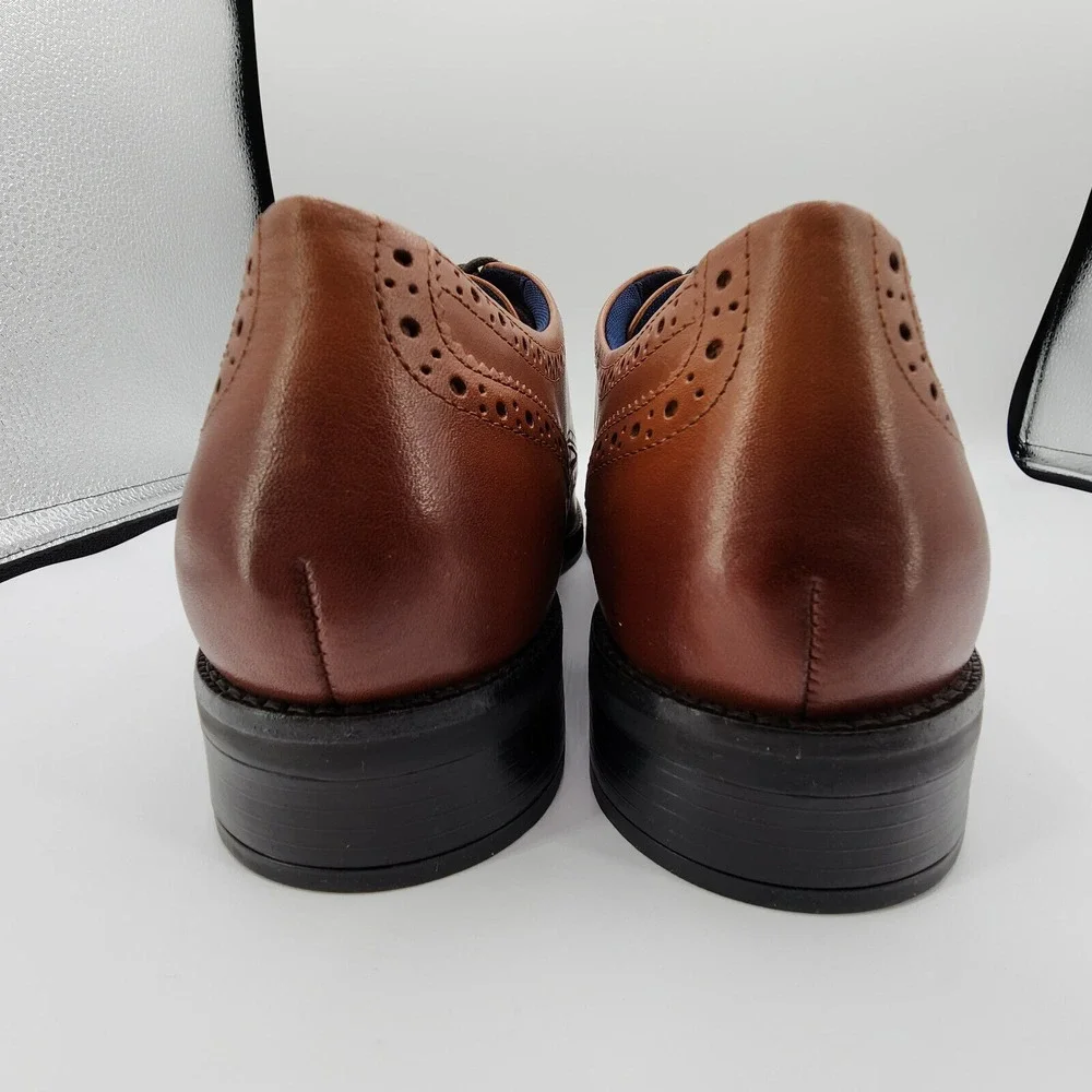 Cole Haan Grand+ Dress Wingtip Oxford Shoes Mens 11 M British Tan‎ C37330 NEW